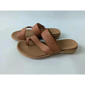 Kork-Ease Women’s 9 Elaver Brown Leather Strappy Toe Loop Sandals